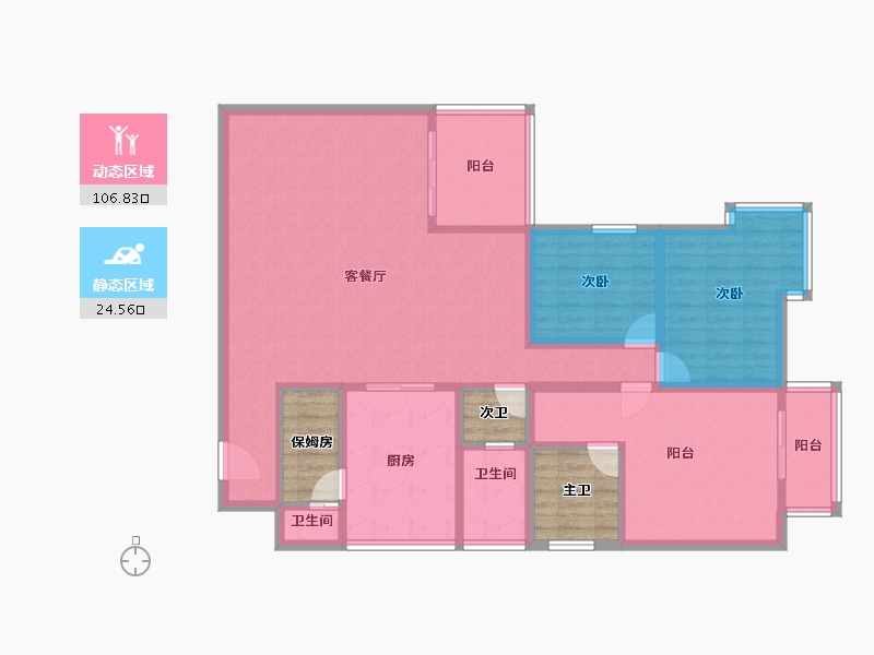 广东省-深圳市-锦绣花园四期-130.12-户型库-动静分区