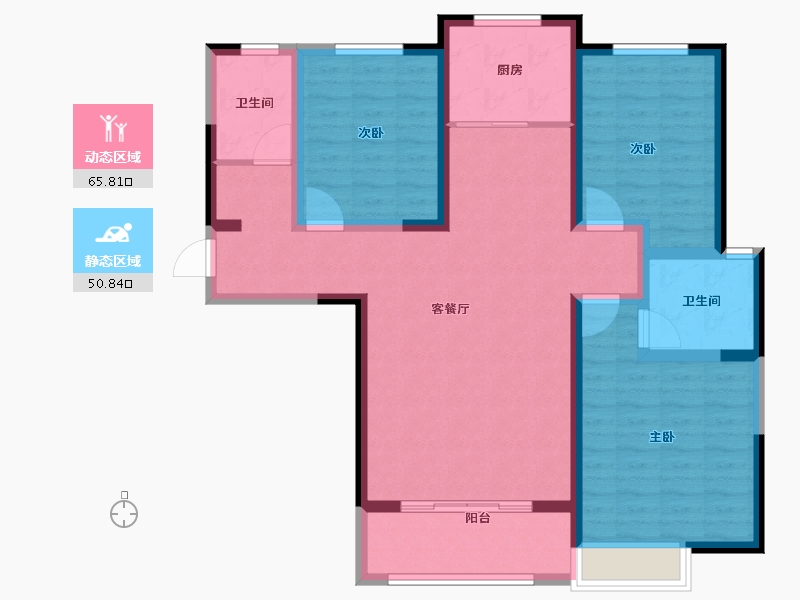 河南省-郑州市-商都阜园-104.00-户型库-动静分区