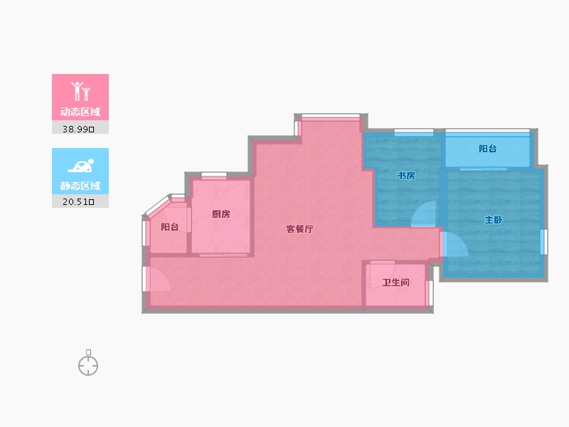 广东省-深圳市-田心庆云花园-53.17-户型库-动静分区