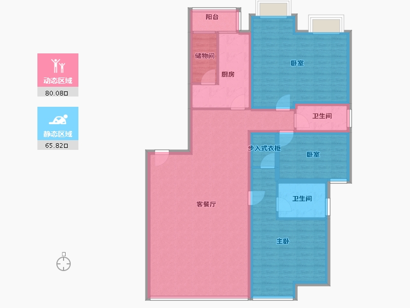 广东省-深圳市-百仕达花园(一期)-131.53-户型库-动静分区