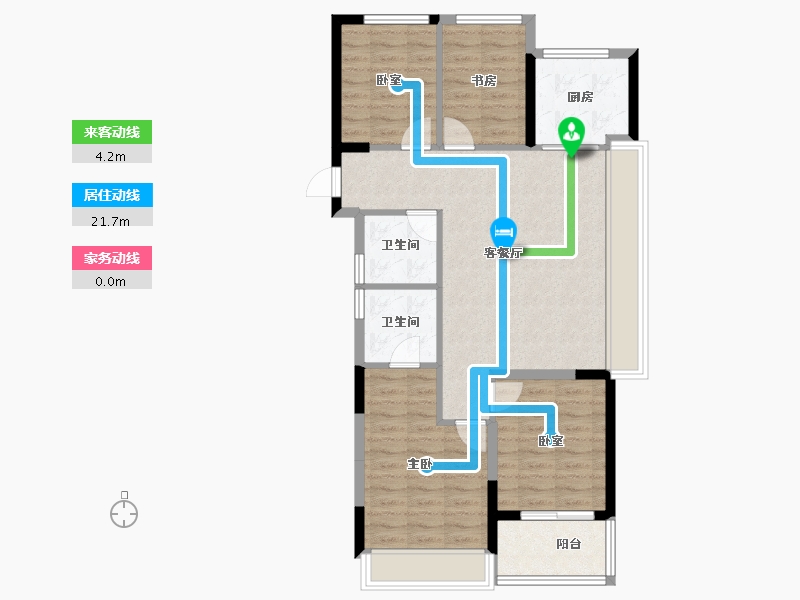 浙江省-杭州市-滨运锦上湾-87.42-户型库-动静线