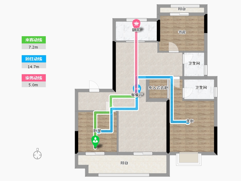 浙江省-台州市-东泰·春江华府-99.21-户型库-动静线