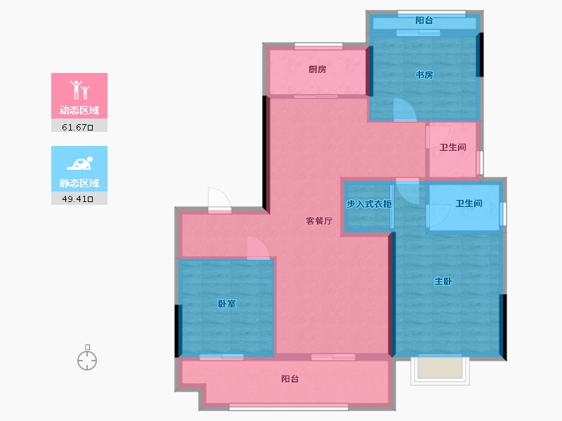 浙江省-台州市-东泰·春江华府-99.21-户型库-动静分区