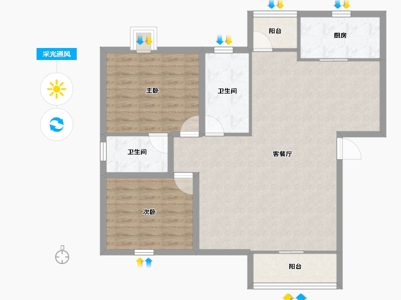 广东省-深圳市-碧榕湾-92.47-户型库-采光通风