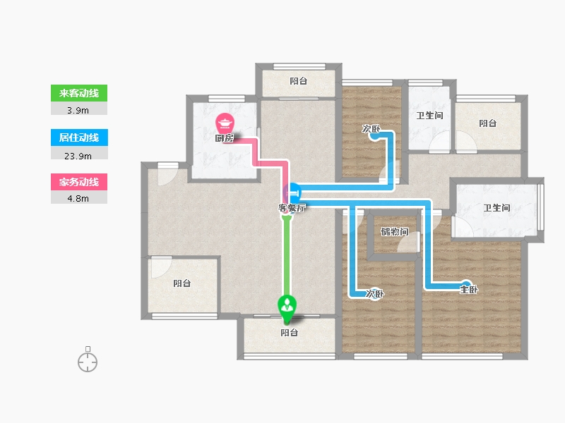 广东省-深圳市-宏发世纪城二期-121.82-户型库-动静线