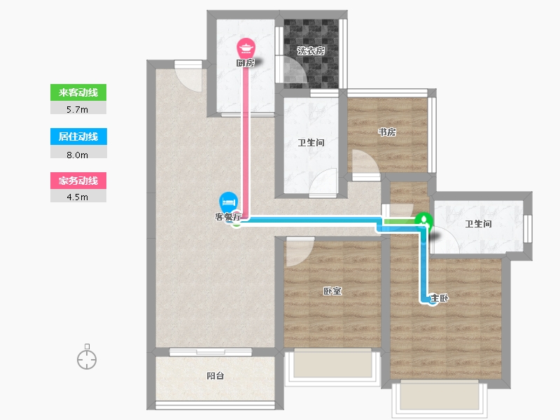 广东省-惠州市-星河传奇-75.39-户型库-动静线