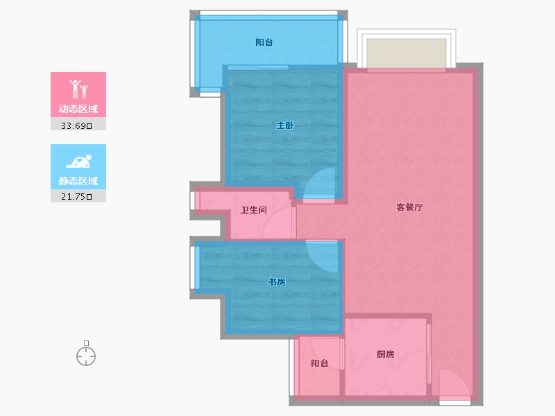 广东省-深圳市-信和自由广场-48.85-户型库-动静分区