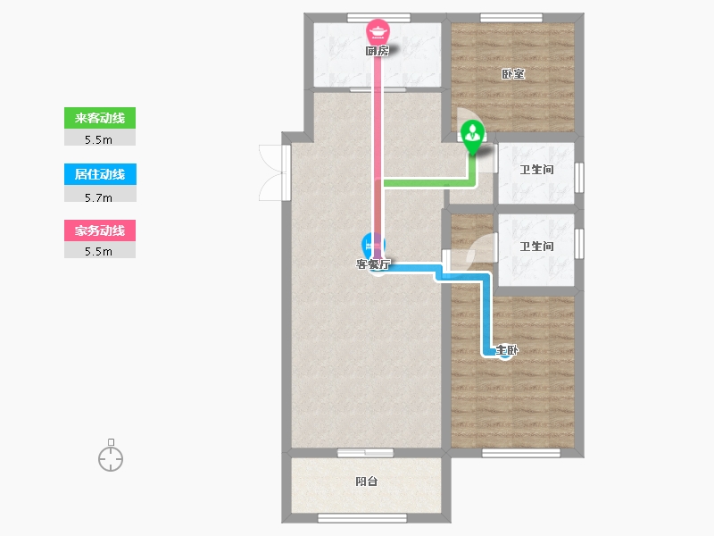 青海省-海东市-海东公园壹号-95.26-户型库-动静线