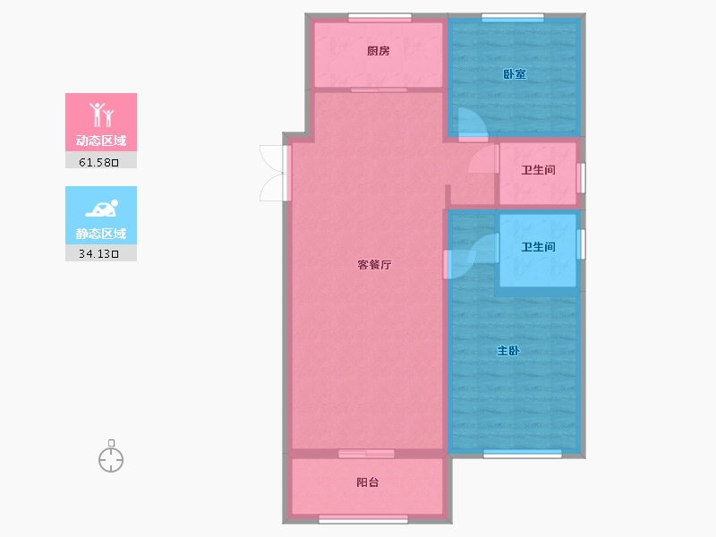 青海省-海东市-海东公园壹号-95.26-户型库-动静分区