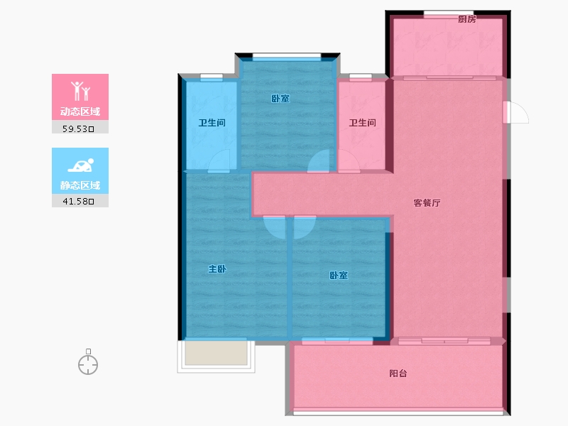 福建省-福州市-名城银河湾-92.00-户型库-动静分区