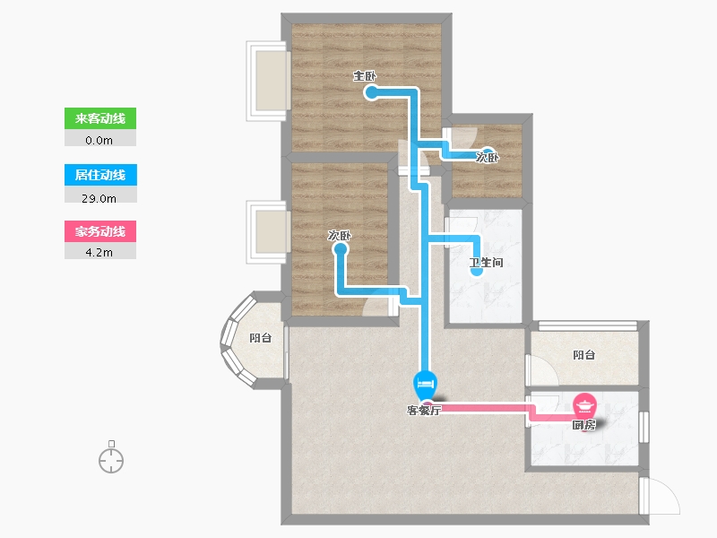 广东省-深圳市-海岸明珠-70.69-户型库-动静线