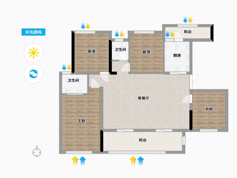 四川省-眉山市-万景峰汇-138.00-户型库-采光通风