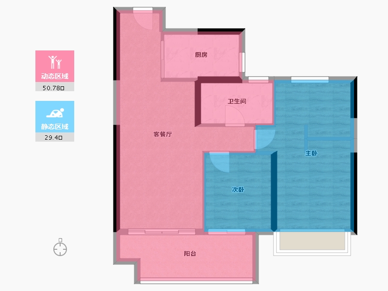 河南省-洛阳市-浩德伊河湾-72.07-户型库-动静分区