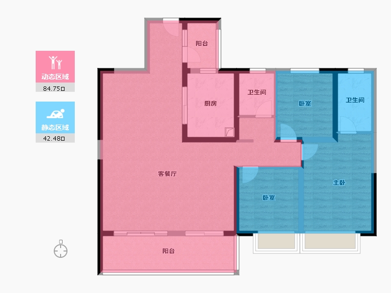 云南省-昆明市-万科城-114.41-户型库-动静分区