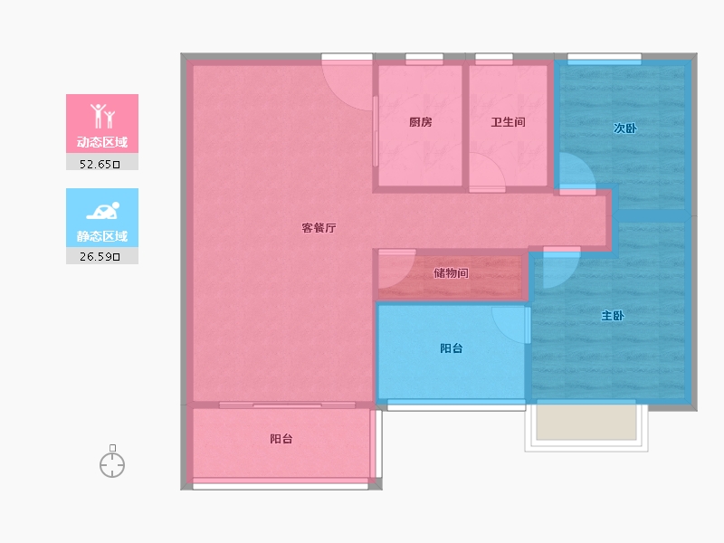 广东省-深圳市-华侨城四海云亭-71.20-户型库-动静分区