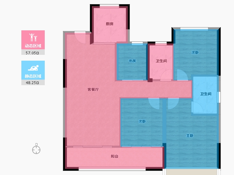 浙江省-丽水市-丽水建发·养云-95.20-户型库-动静分区