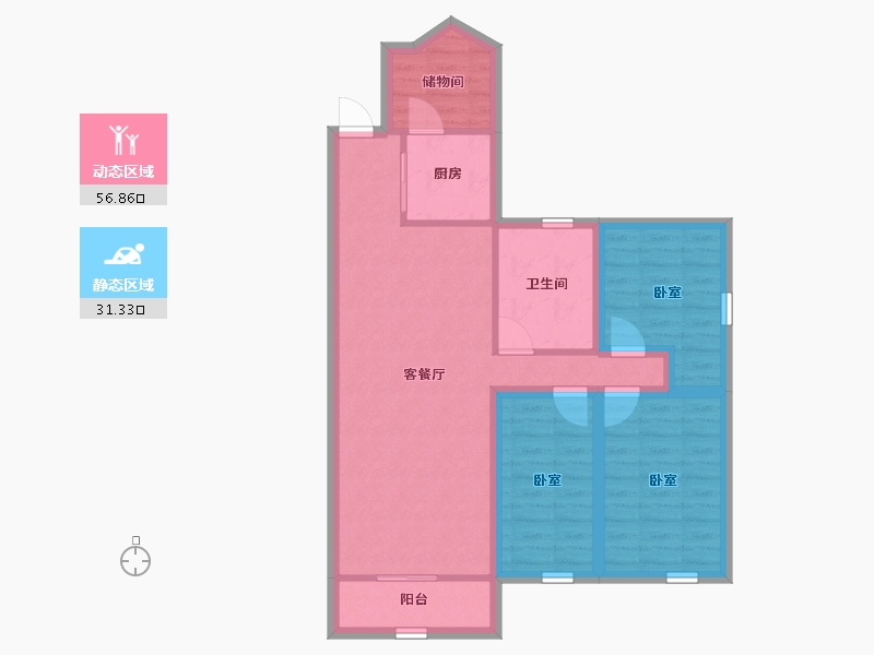 广东省-深圳市-鸿翔花园-78.09-户型库-动静分区