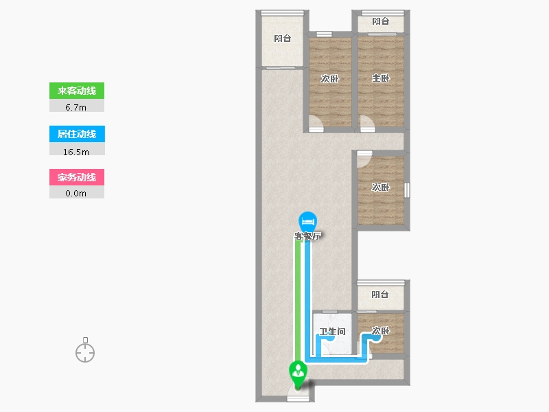 广东省-深圳市-汇宾广场-86.24-户型库-动静线