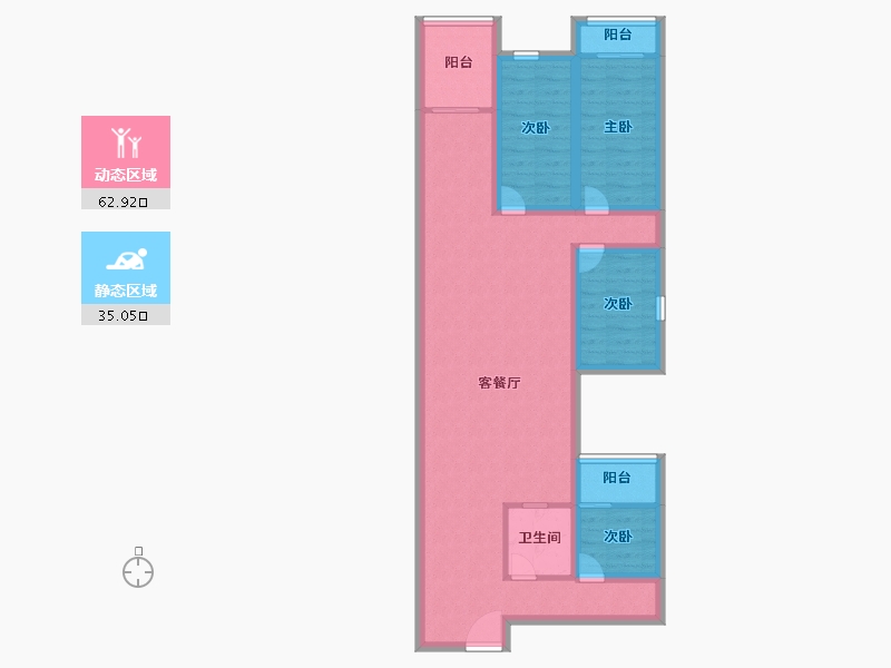 广东省-深圳市-汇宾广场-86.24-户型库-动静分区