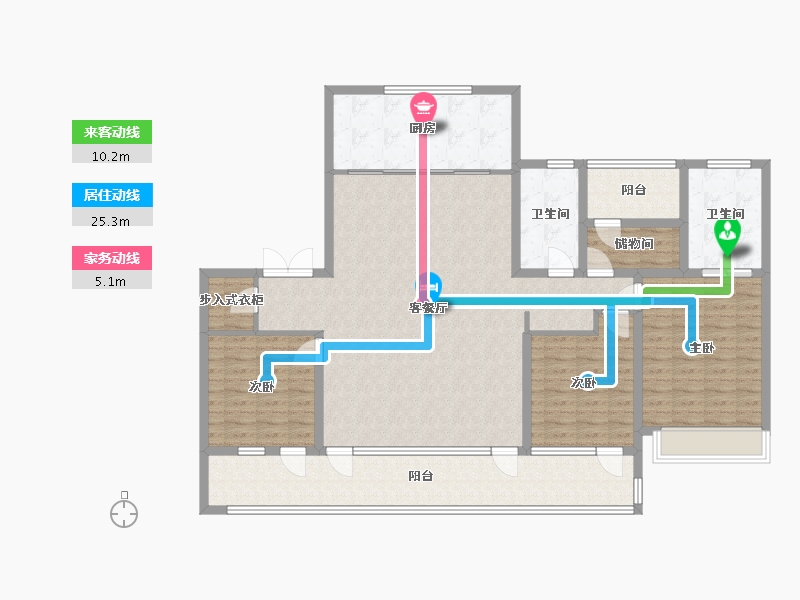 山东省-青岛市-唐岛湾·君汇-148.29-户型库-动静线