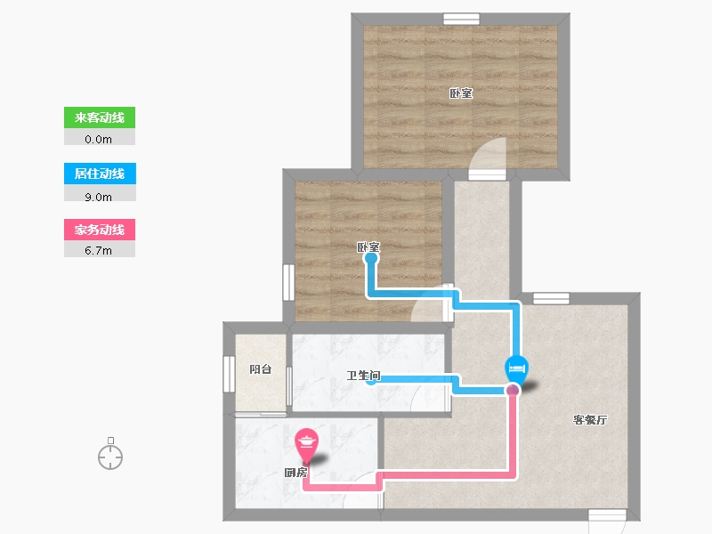 广东省-深圳市-缤纷时代家园-55.17-户型库-动静线