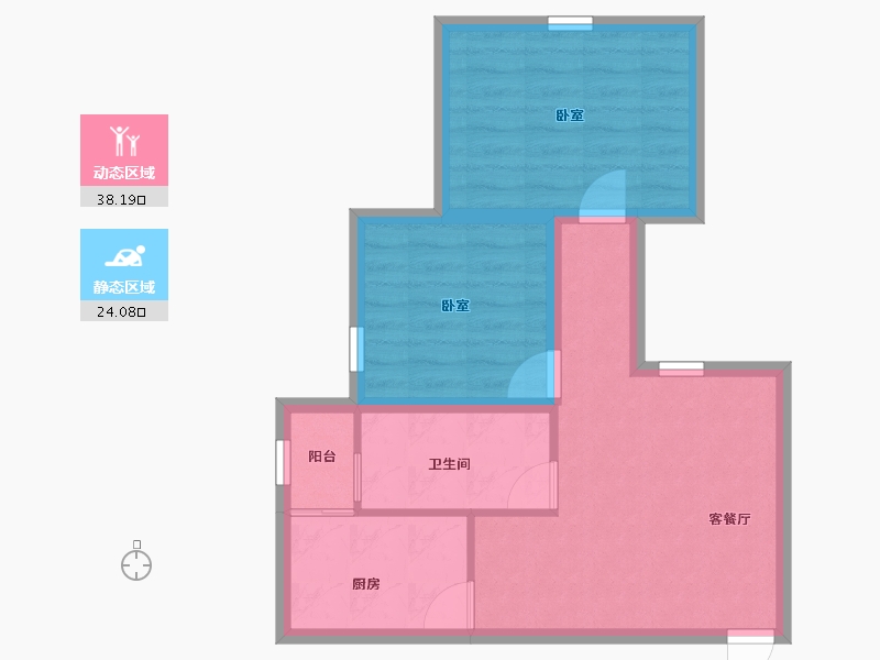 广东省-深圳市-缤纷时代家园-55.17-户型库-动静分区