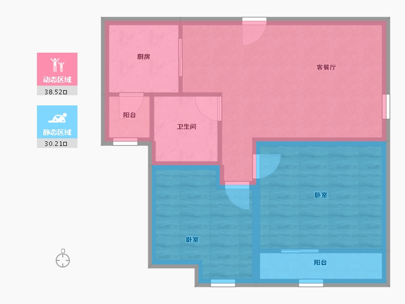 广东省-深圳市-翠竹苑-61.14-户型库-动静分区