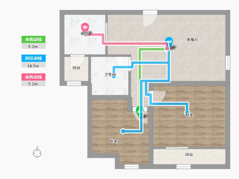 广东省-深圳市-翠竹苑-61.14-户型库-动静线