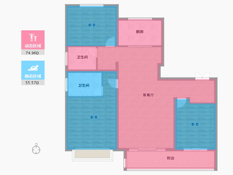 山西省-晋城市-浩翔·云玺-118.40-户型库-动静分区