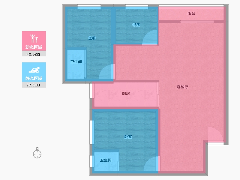 广东省-深圳市-祥和山庄-60.90-户型库-动静分区