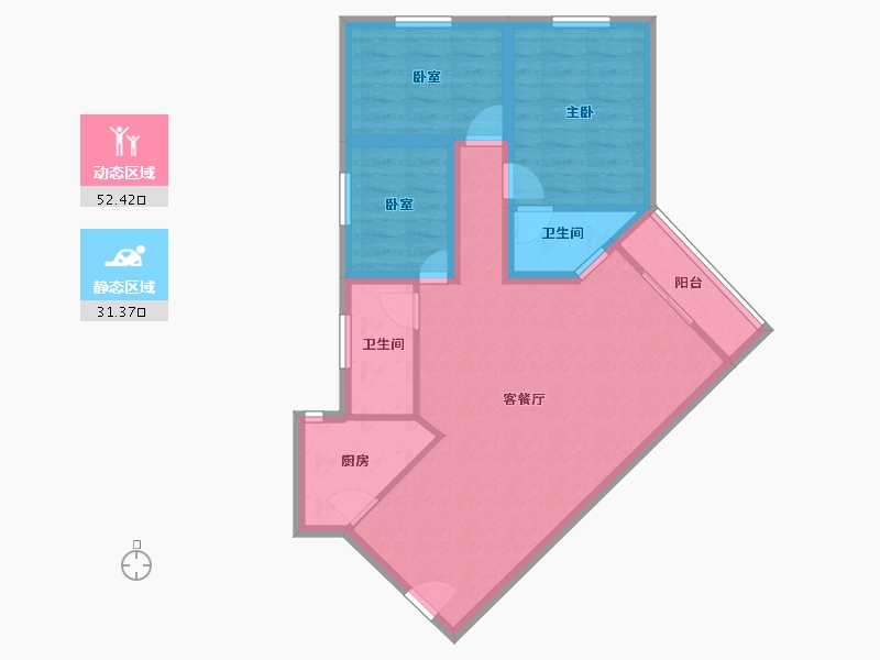 广东省-深圳市-金丽豪苑-74.51-户型库-动静分区