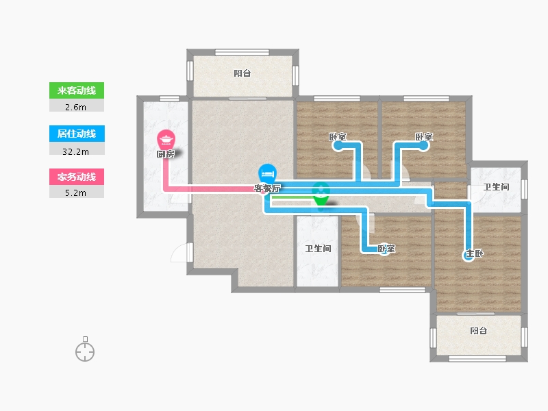 陕西省-西安市-恒立苑-130.00-户型库-动静线