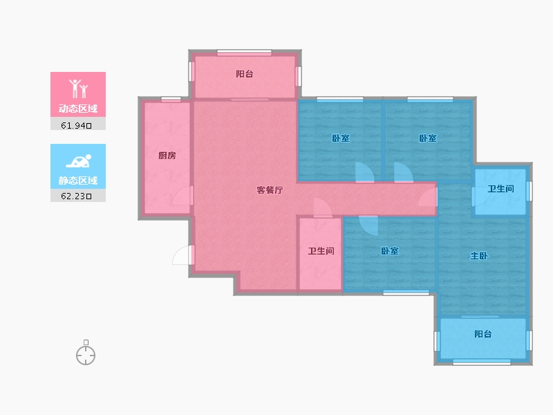 陕西省-西安市-恒立苑-130.00-户型库-动静分区