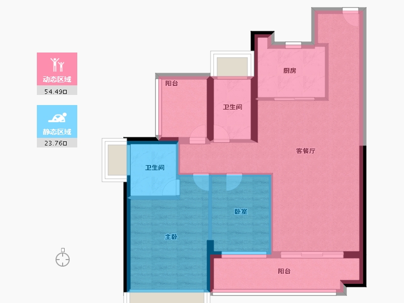 广东省-广州市-越秀·大学·星汇锦城-69.19-户型库-动静分区