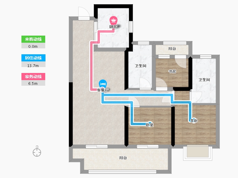 河南省-郑州市-电建洺悦榕园-79.20-户型库-动静线