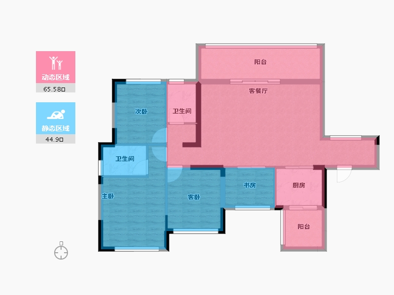 四川省-绵阳市-文泉锦樾-99.06-户型库-动静分区