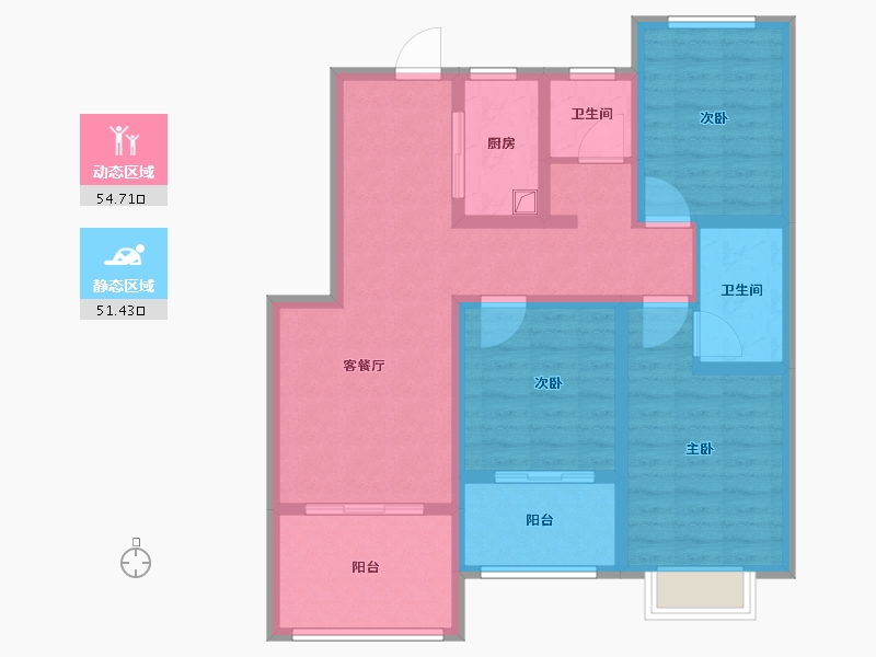 河南省-平顶山市-东湖王府-93.60-户型库-动静分区