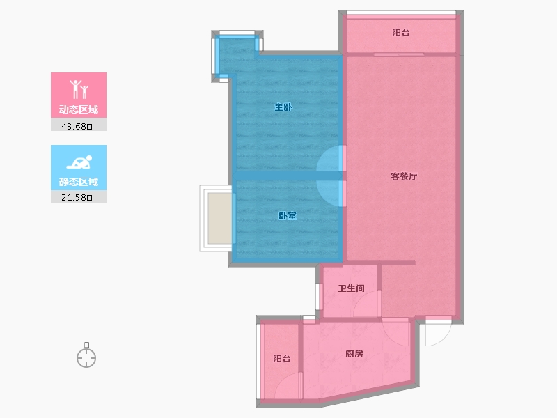 广东省-深圳市-信和自由广场-57.62-户型库-动静分区