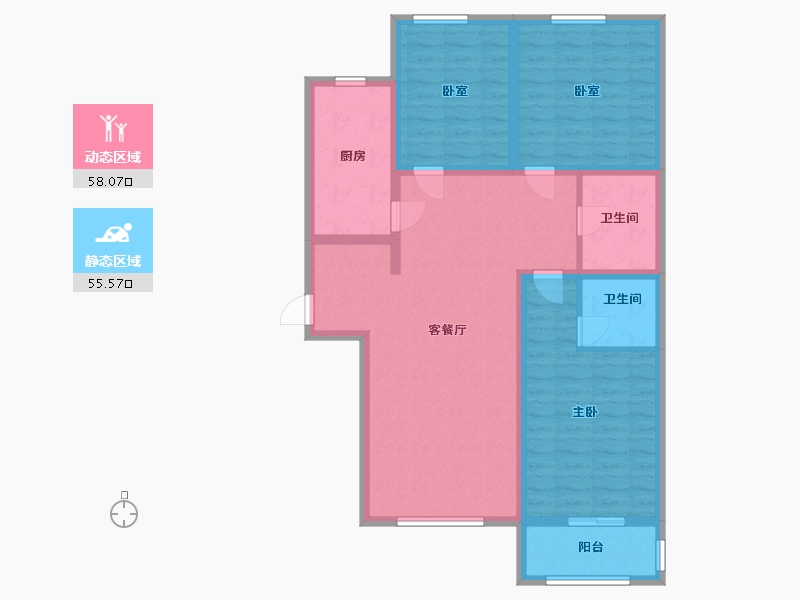 河北省-保定市-迎泰新城-101.59-户型库-动静分区