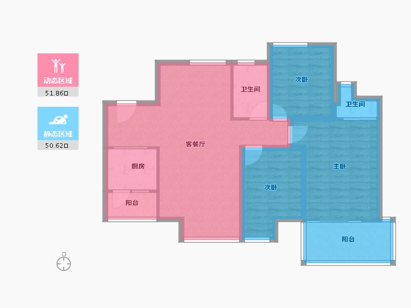 广东省-深圳市-海怡东方花园-91.80-户型库-动静分区