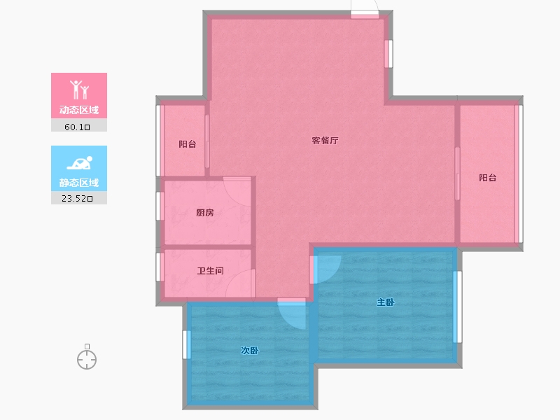 广东省-深圳市-名居绿海名居-75.60-户型库-动静分区