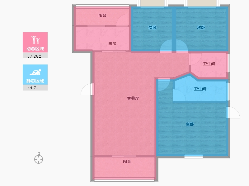 广东省-深圳市-学林雅院-91.25-户型库-动静分区