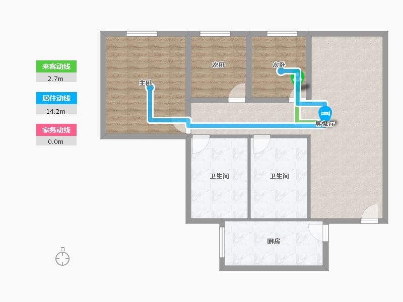 广东省-深圳市-恒丰理想居-95.63-户型库-动静线