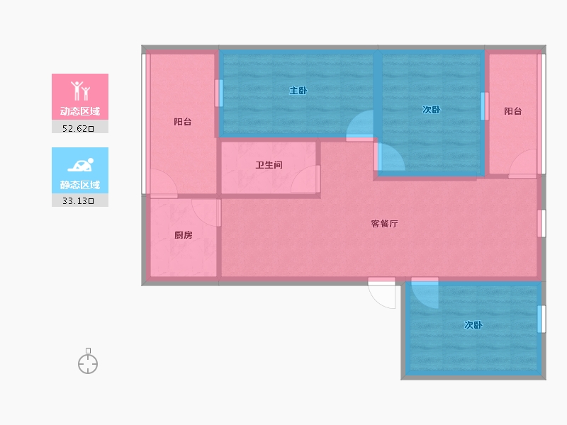 广东省-深圳市-海天花园-75.73-户型库-动静分区