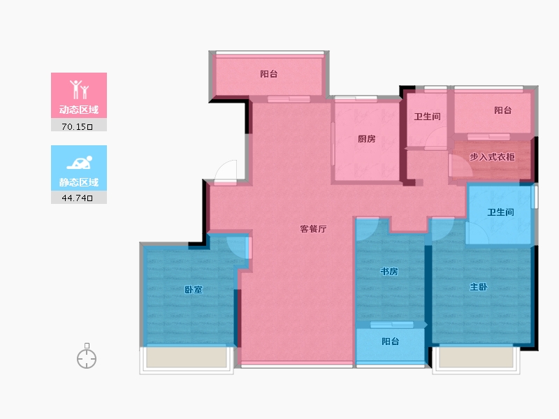 浙江省-台州市-绿城·江澜鸣翠-102.50-户型库-动静分区