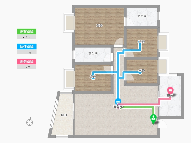 广东省-深圳市-中南花园-95.31-户型库-动静线