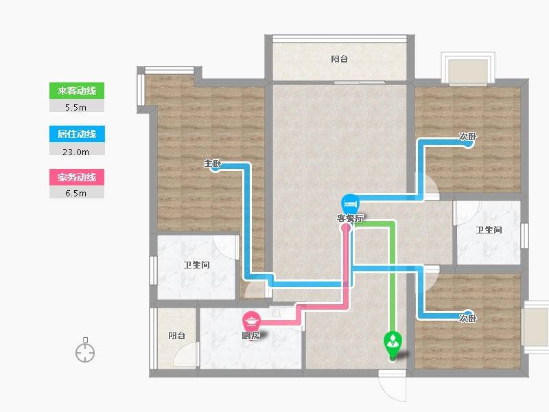 广东省-深圳市-万裕椰风海岸-103.65-户型库-动静线