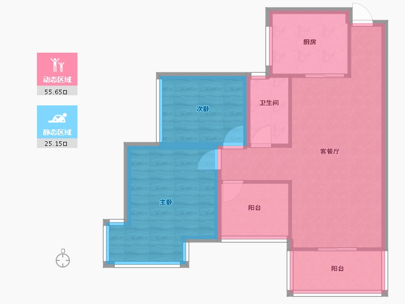 广东省-深圳市-香莎公馆-72.34-户型库-动静分区