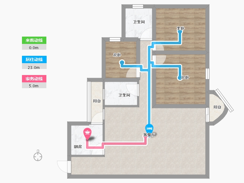 广东省-深圳市-海岸明珠-72.73-户型库-动静线