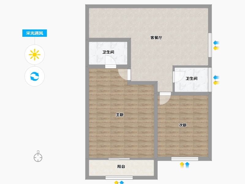 广东省-深圳市-流塘阳光-87.26-户型库-采光通风